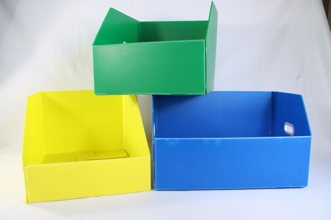 1.5mm-30mm PP Oluklu Plastik Ambalaj Kutuları Beyaz Yeşil Mavi